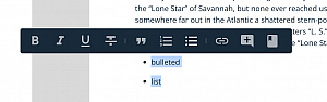 Track Changes, History, and Bulleted List/Tables to Manuscript